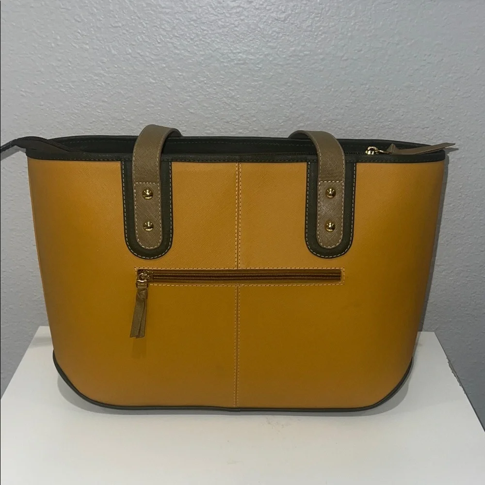 Chic Tan and Brown Tote Bag